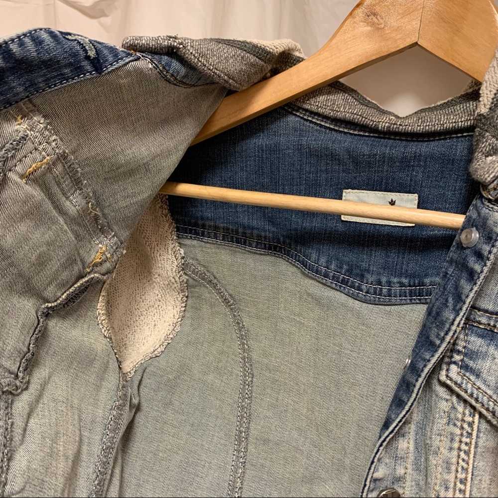 Bootlegger Denim Jacket Sweater Hoodie Small - Picture 5 of 11